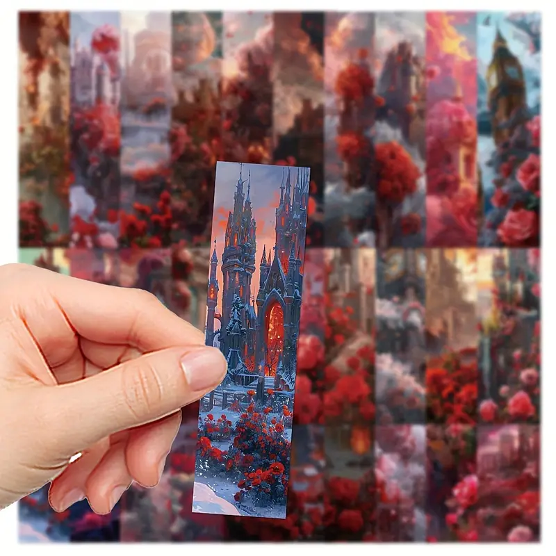 Elegant Rose-Themed Decorative Stickers โ 5 pcs