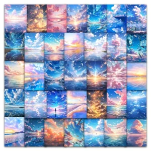 Sky Realm Stickers – 10 Pcs 🌌✨