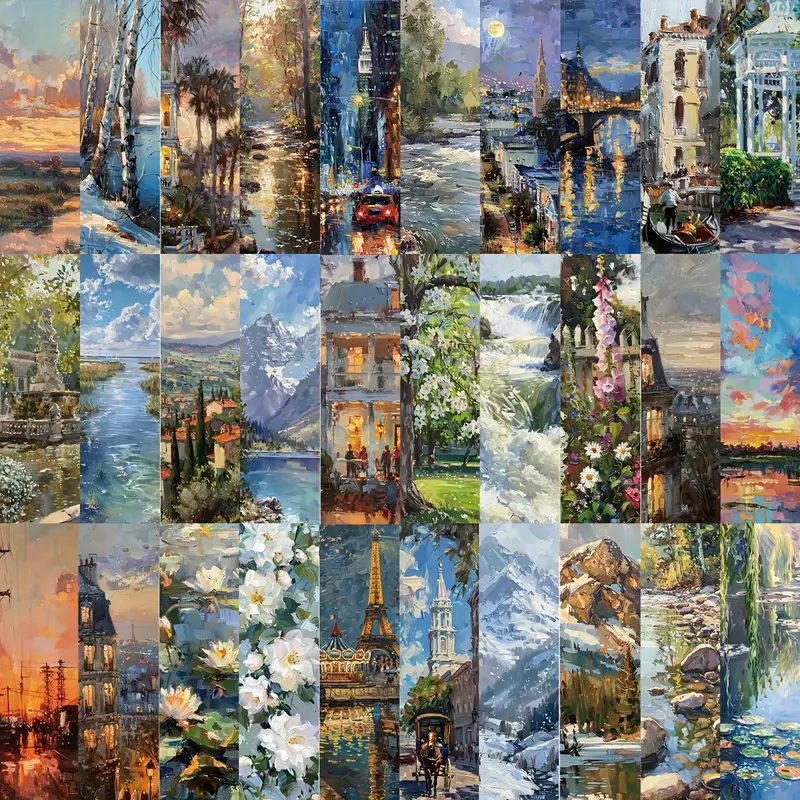 Oil Painting Bookmarks β 5 Pcs