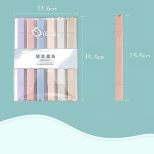 🖊️  Aesthetic Minimalist Square Markers - 6 Piece Set ✨