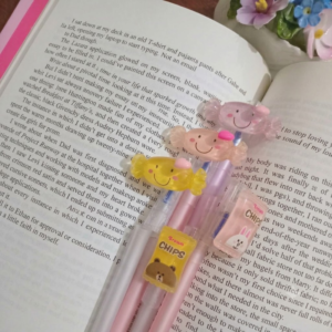 🌸 Cute Flower Charm Gel Pens Set – Fine Point 0.5mm Smooth Writing Black Ink Pens 🖊️