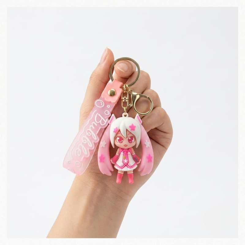 Kawaii Anime "Bubble" Chibi Character Keychain ๐ธ๐ซ - Image 3