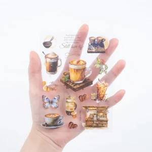 Vintage European Cafe & Coffee Shop Sticker Sheets ☕🏡📜