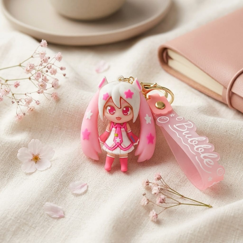 Kawaii Anime "Bubble" Chibi Character Keychain ๐ธ๐ซ - Image 6