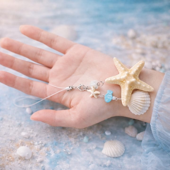 Ocean Breeze Shell & Starfish Phone Charm / Keychain πβ¨ - Image 7