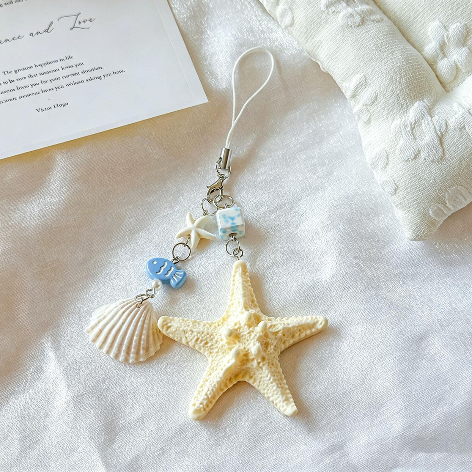 Ocean Breeze Shell & Starfish Phone Charm / Keychain πβ¨ - Image 5